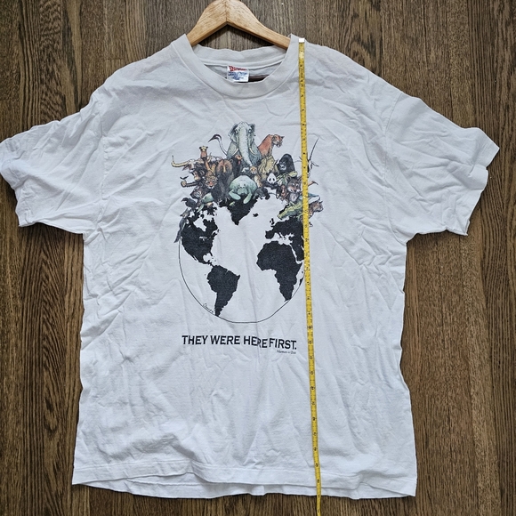 Vintage 1992 single stitch human i tees tshirt animal welfare rights zoo Size XL - Picture 9 of 10